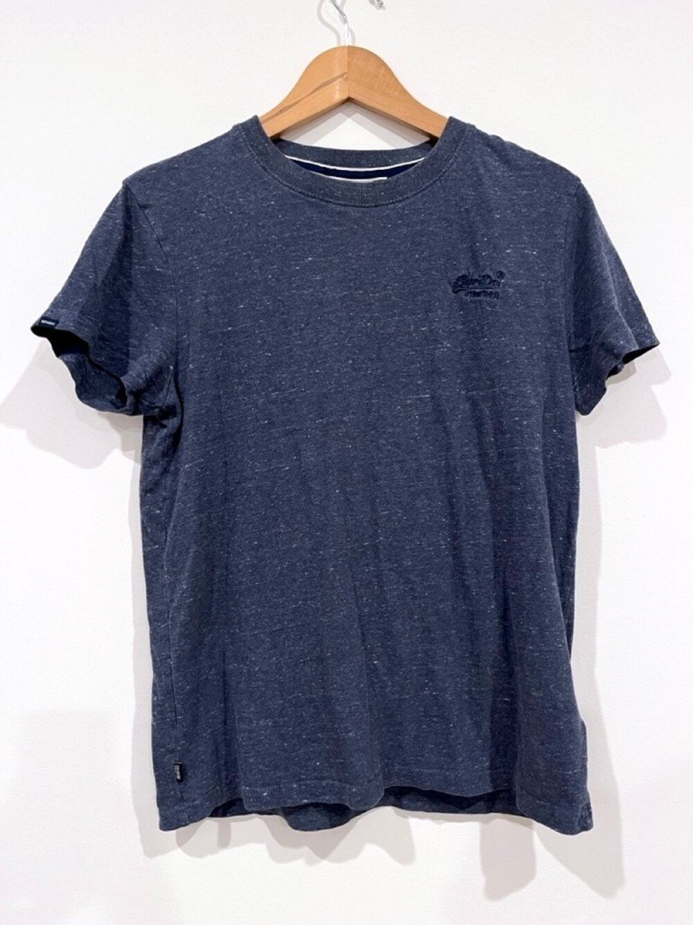 Superdry Essential Logo Tee Organic Cotton Navy Heather Mens S